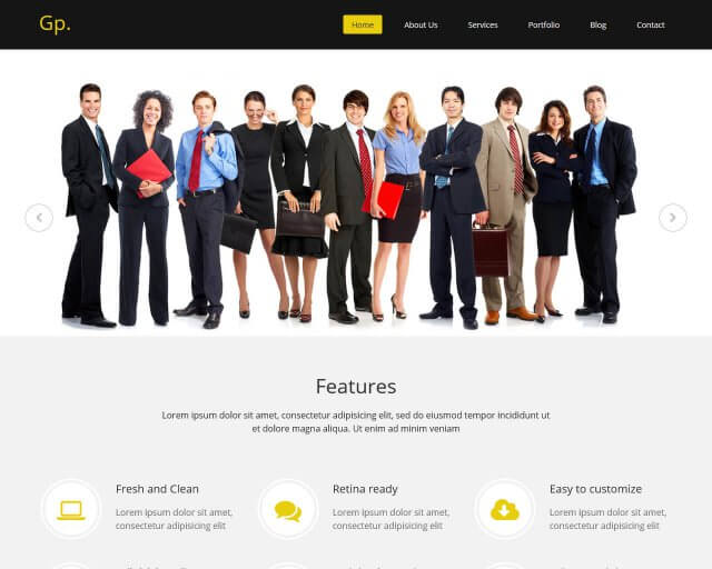 Gp - Free MultiPurpose HTML Bootstrap Template