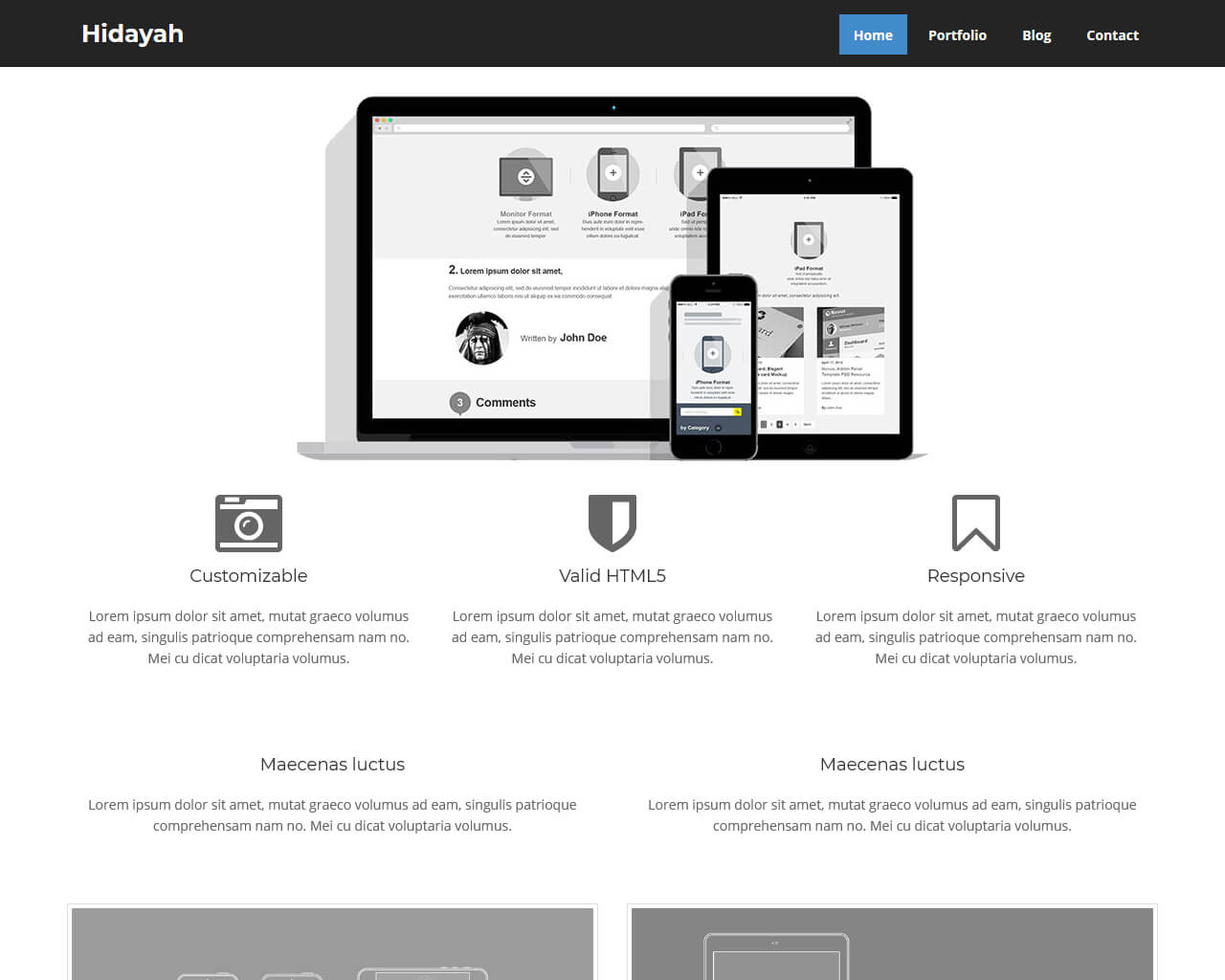 Hidayah - Free Simple HTML template for corporate