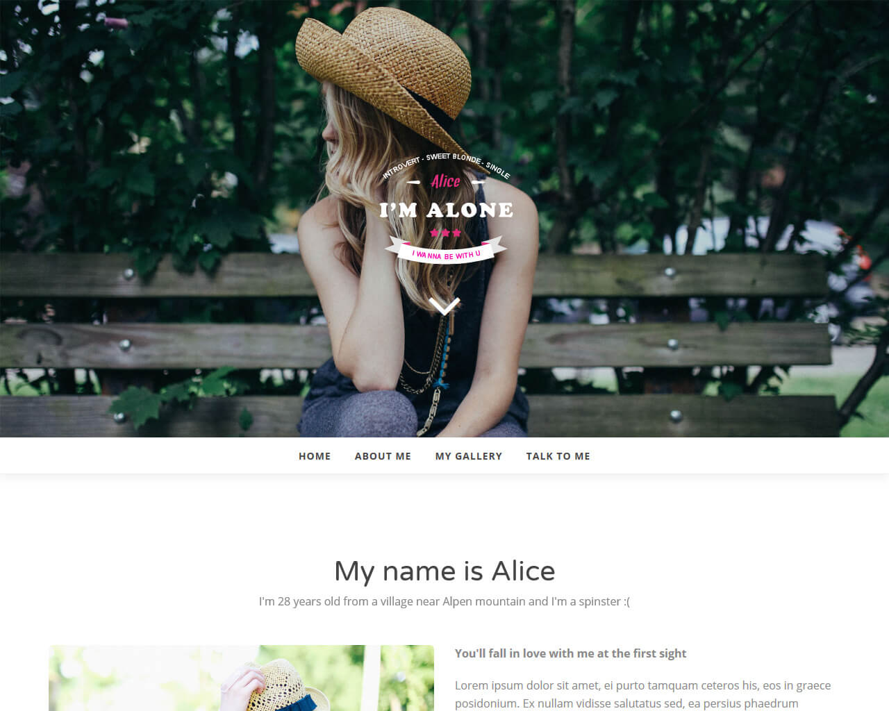 Free HTML Bootstrap template - Lonely