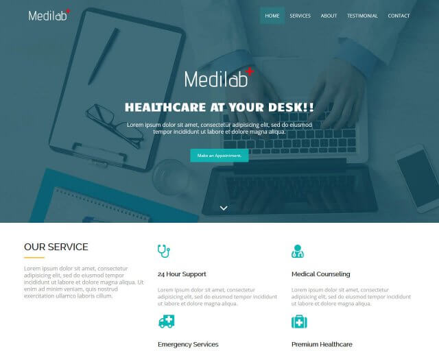 Medilab Free Medical Bootstrap Theme