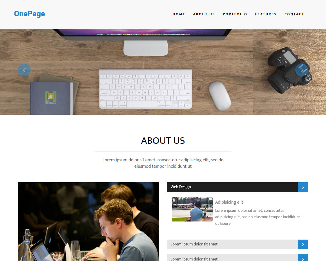 OnePage - Multipurpose Bootstrap Template