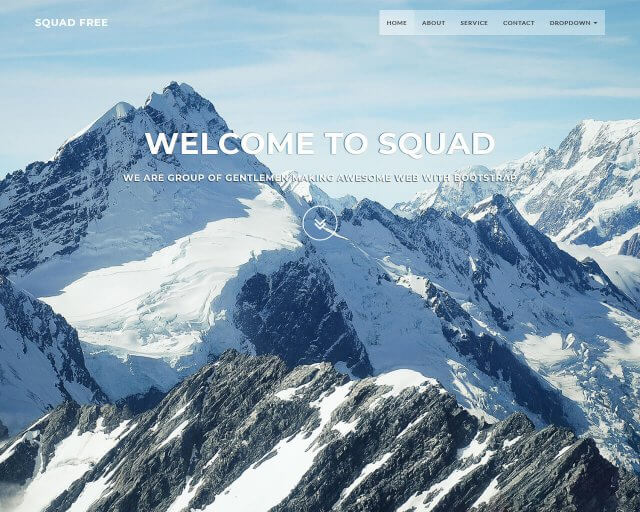 Squadfree - Free Bootstrap template for creative